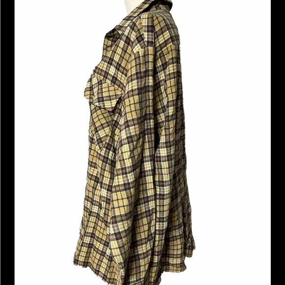 Clay Brooke Outdoor Men’s XL Brown Plaid Long Sleeve Button Down Shirt, - Picture 4 of 9